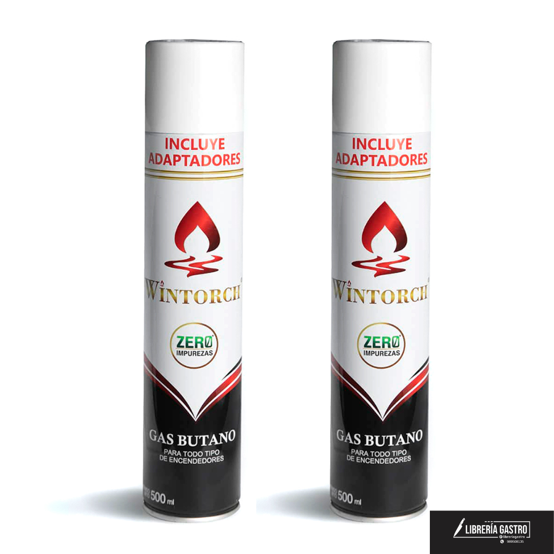 Pack (2) Gas Butano Para Encendedores con Adaptadores