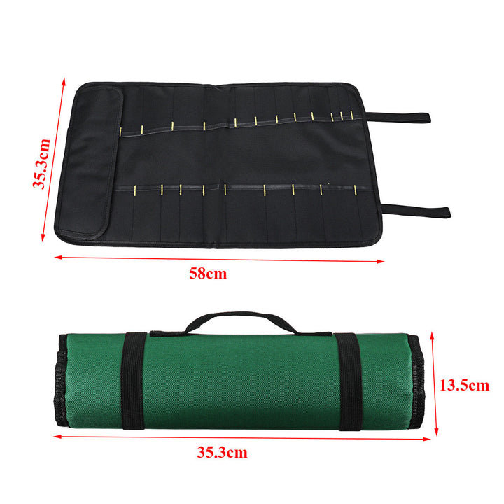 Chef 22 Bolsillos Bolsa de herramientas de reparación Roll Estuche Almacenamiento durable de cocina