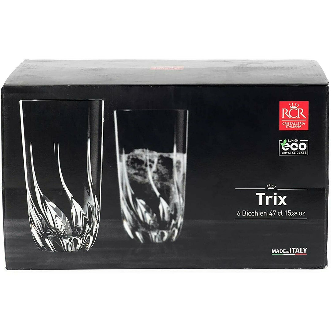 Trix Juego De Vasos De Cristal, 6 Piezas