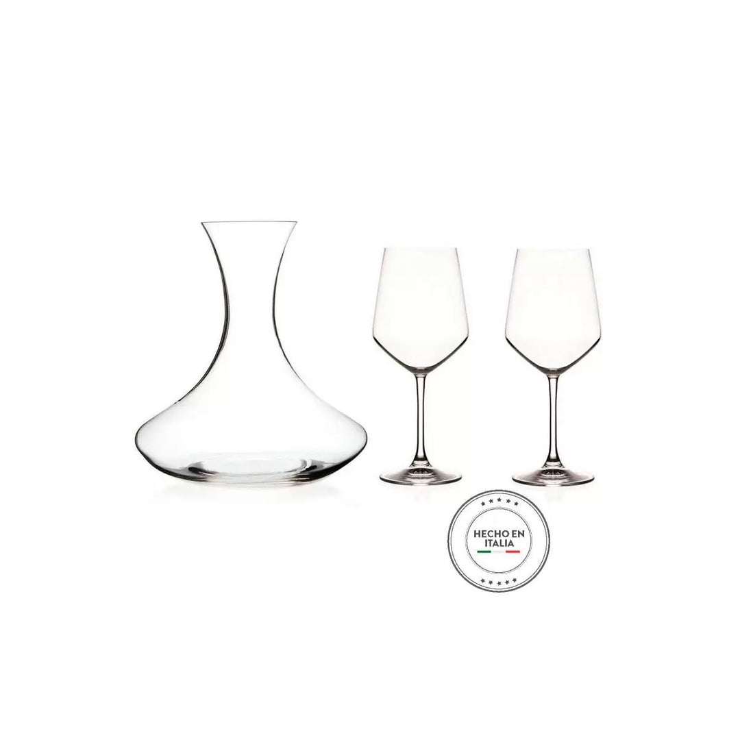 SET X 3PZS DECANTER 200CL + 2 COPAS 46.2CL ARIA