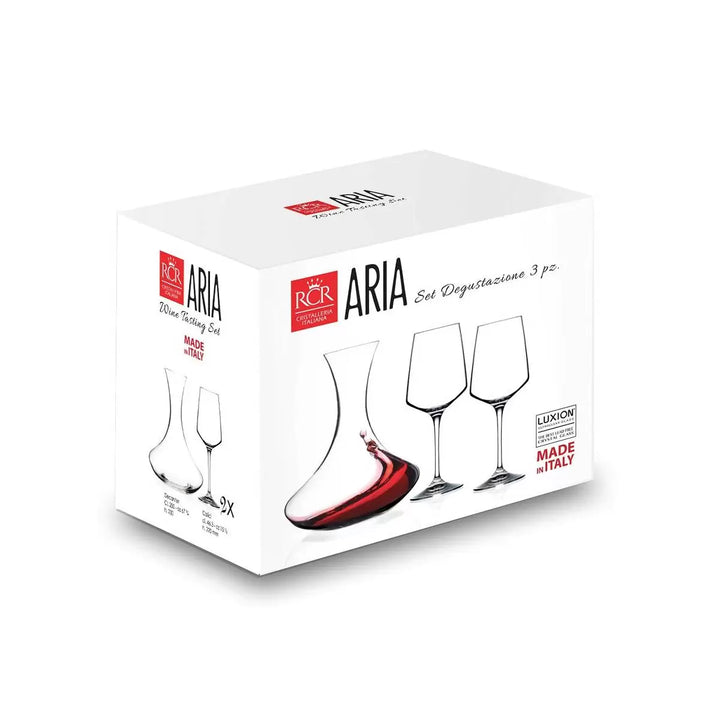 SET X 3PZS DECANTER 200CL + 2 COPAS 46.2CL ARIA